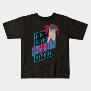 Eat. Sleep. WIGGLE. Repeat. - Vintage Kids T-Shirt